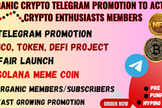 do twitter x marketing, solana memecoin, cto, token pump telegram promotion