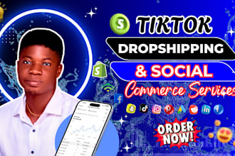 do tik tok shop dropshipping marketing, fb instagram shop to boost shopify sales
