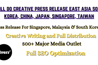 do creative press release east asia south korea, china, japan, singapore, taiwan