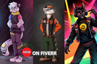 draw fursona or furry character art