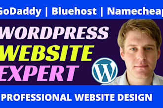 build godaddy, hostingator, namecheap wordpress website