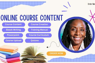 create online course content course creation training manual course curriculum