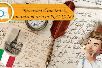 scriveró una filastrocca o dei versi in rima dal tuo testo