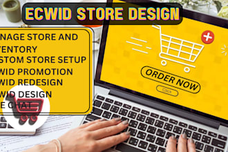 design wordpress ecwid online store  and ecommerce website