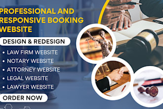design booking website for law firm, notary website design, legal website design