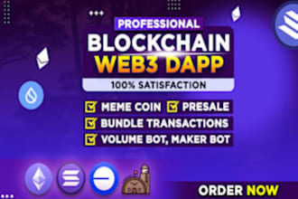 build blockchain make token coinflip staking web3 dapp on solana, sui, ton, dex
