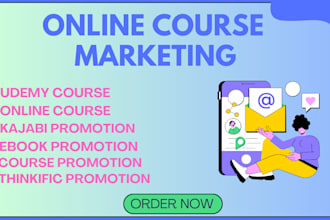 promote udemy course, online course promotion kajabi, thinkific course marketing