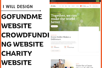 design gofundme website crowdfunding website donation website charity website