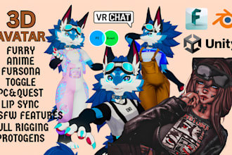create custom 3d vtuber model 3d avatar vrchat avatar 3d vtuber for vrchat game