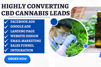 generate highly converting cbd cannabis leads marijuana weed lead hemp website