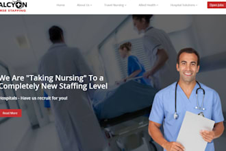 healthcare staffing agency website, homecare website healthcare staffing website