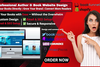 design a responsive author website ebook landing page or children book website