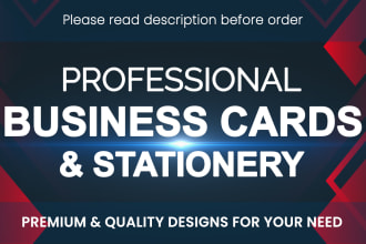design professional business cards and stationary