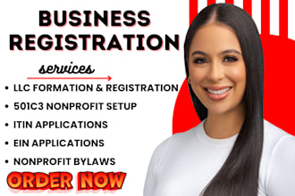 do llc registration, 501c3, ein, itin, for residents and non residents