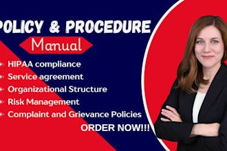 develop licensing policies and procedures employee handbook sop care plans QA qi