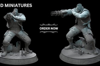 sculpt custom 3d model for 3d tabletop miniatures printing game films asset stl