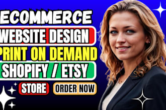 create unique print on demand design and list them on shopify and etsy pod store