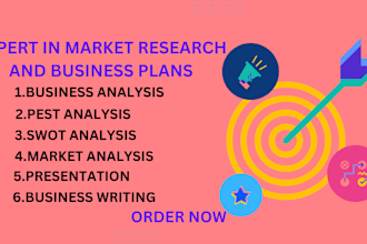 do market research, business plan, pitch deck, niche, market and swot analysis