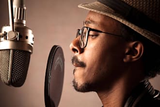 be your male vocalist for christian song, gospel rnb music, soulful rnb,edm song