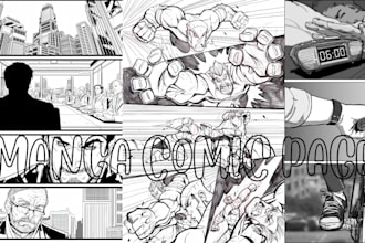 draw manga storyboard anime manga comic page manga artist webtoon manga art