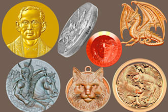 sculpt 3d coin model 3d medallion cnc design 3d bas relief nft coin design