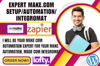 be your make com automation expert for your make automation, made com integromat