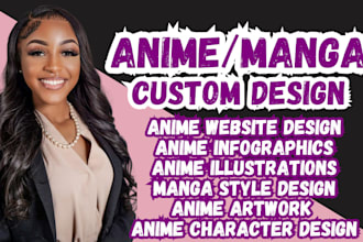 anime icon design anime character design anime website design anime infographics
