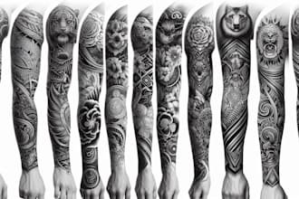 create custom tattoo design, tattoo sleeve