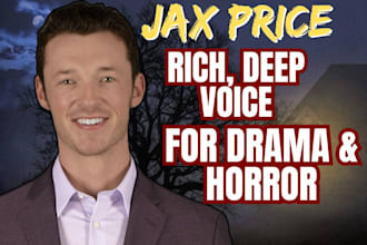 do male deep rich voice over for horror drama stories