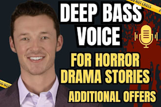do a deep male storytelling voice for horror story, no ai