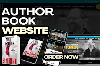 design responsive author website ebook website book author website book website