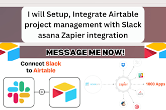 setup, integrate airtable project management with slack asana zapier integration