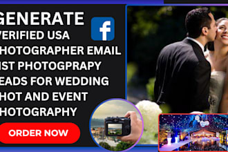 verified USA based photographer email list for wedding gallery event photograph