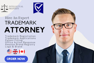 be your licensed attorney, USA canada trademark registration patent filing uspto