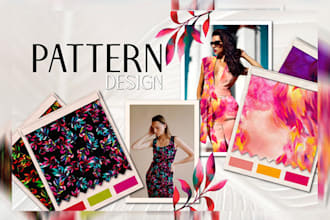 design seamless patterns for textile, fabric prints