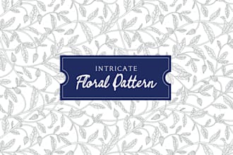 create intricate seamless pattern for textile, prints, etc