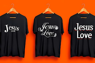 create modern typography and christian typography tshirt design