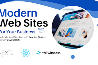 build website with react or next js using tailwind css