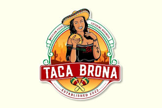 design fun colorful mexican restaurant logo