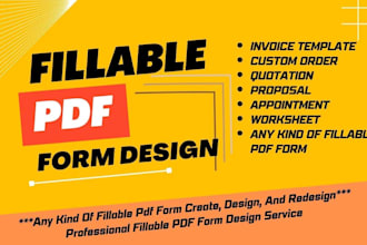 designs and redesigns fillable PDF forms and data typing job