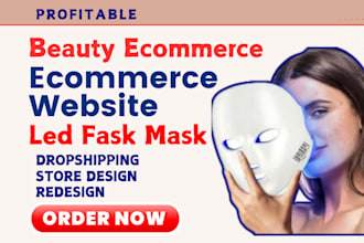 design profitable beauty and personal care website led face mask ecommerce store