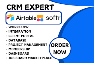 setup softr website airtable automation client portal app database integration