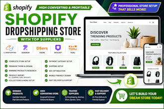 a shopify dropshipping store with cj dropshipping, dsers, zendrop
