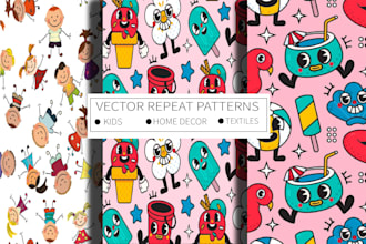 design vector repeat patterns