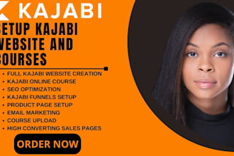 do kajabi website design, kajabi landing page or online course website