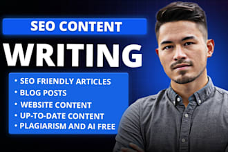 do powerful SEO article writing, unique blog post writing, and content writing