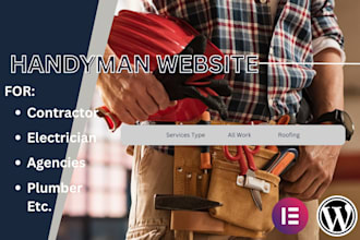 design unique plumbing roofing handyman electrician website