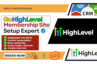 setup gohighlevel membership sites community sales funnel online courses website