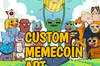 draw memecoin art crypto for your website and social media