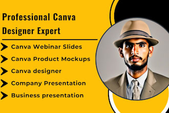 design canva webinar slides, mockups, business presentations